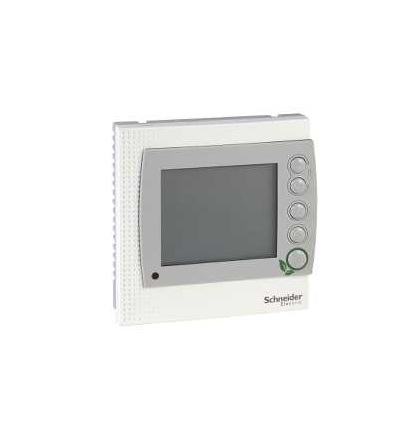 TC303-3A4DLMS FC regulátor, 4-trub, sys,, podsv, LCD disp,, IR ovl,, 2 vstupy (vzd, teplota a vst, karta), Modbus, Schneider Electric